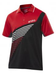 andro Poloshirt Harris M | neonrot/blau