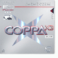 Donic Coppa X3 Silver schwarz | 1,8 mm
