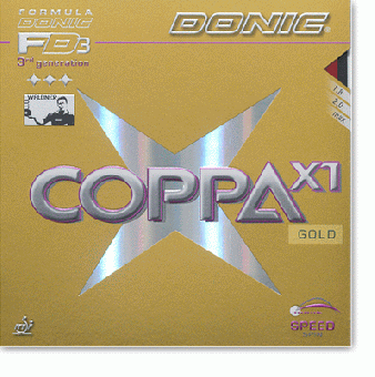 Donic Coppa X1 Gold schwarz | 2,0 mm